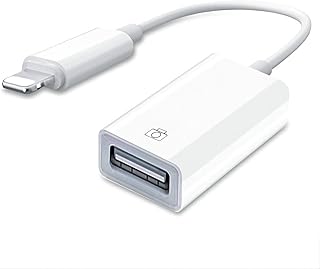 【Apple MFi Certified】 Lightning to USB Camera Adapter for iPhone, iPhone to USB OTG Cable Adapter for iPhone 14 13 12 11 Pro Max XS XR X 8 iPad, Support USB Flash Drive, Card Reader, Mouse, Keyboard