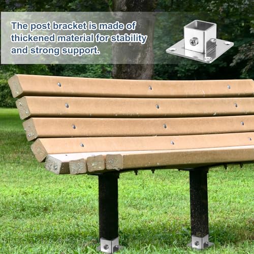 Soportes de poste de cubierta de acero inoxidable con base cuadrada de 2 mm resistente y duradera 6