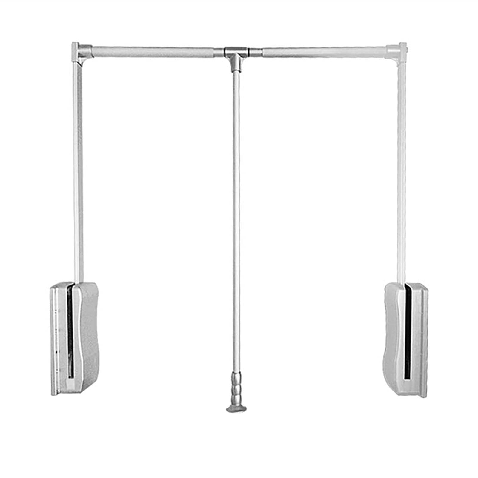 GTHTUHFD Heavy Duty Pull Down Closet Rod, Hydraulic Adjustable Rail For Wardrobe Organization, Space Saving Storage,89-121cm
