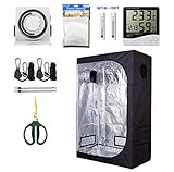 CDMALL Grow Tent Room Complete Kit 36"x20"x63" Kit Hydroponic Growing System Indoor Plants Growing D
