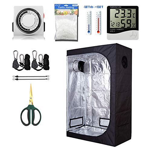 Cdmall Grow Tent Room Complete Kit 36"X20"X63" Kit Hydroponic Growing System Indoor Plants Growing Dark Room + Hydroponics Growing Setup Accessories (36"X20"X63" Kit) #TOP10