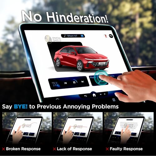 Image of Spartan Shield [2 PACK TouchScreen Protector For HYUNDAI VERNA 2023 SX(O) Infotainment System (10.25 inch Inch) & Digital Instrument Cluster Guard GPS System [Not Tempered Glass]