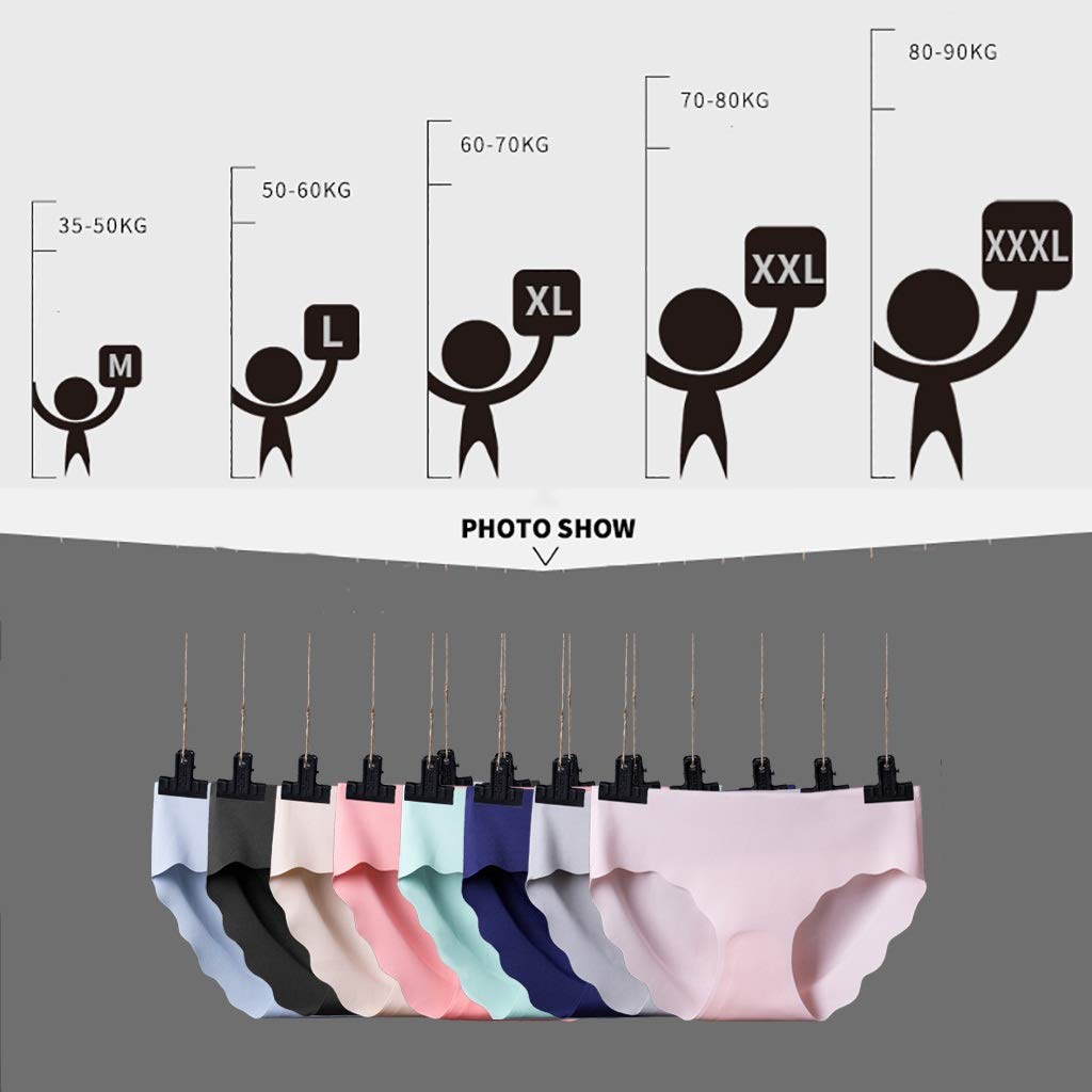 LQQ Mutande Bikini Slip Morbido al Tatto Slip da Donna Slip A Vita Bassa in Cotone, Pacco Biancheria Intima da 5 (Color : C, Size : S)