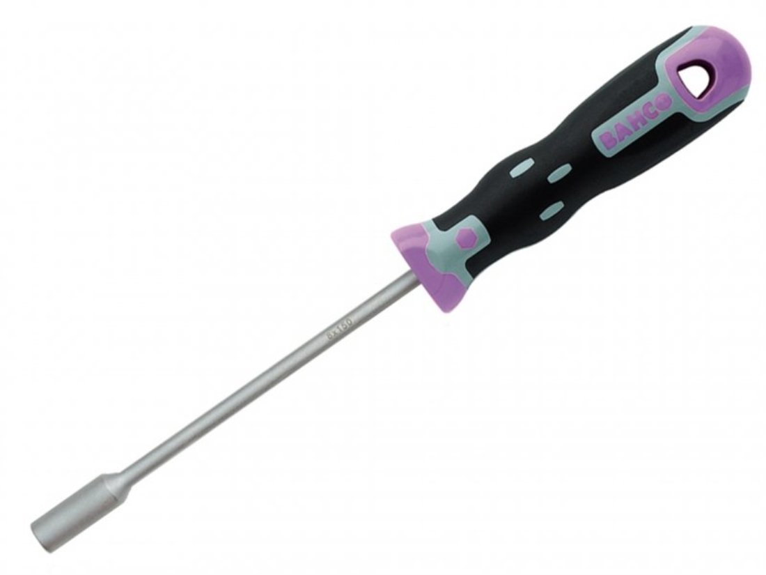 Bahco 30070150 Nut Driver Hexagon, Black/Purple, 7/255 mm