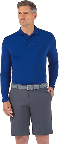 IBKUL Athleisure Wear - Polo de manga larga con protección solar UPF 50+ Icefil Cooling Tech 95199 para hombre