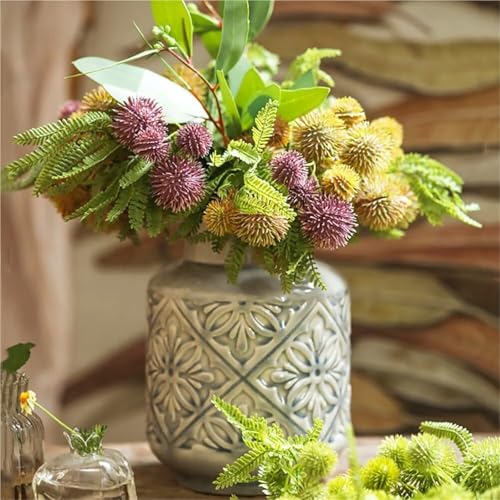 Vase rétro à glaçure craquelée et gaufrée pour décoration de maison - 3