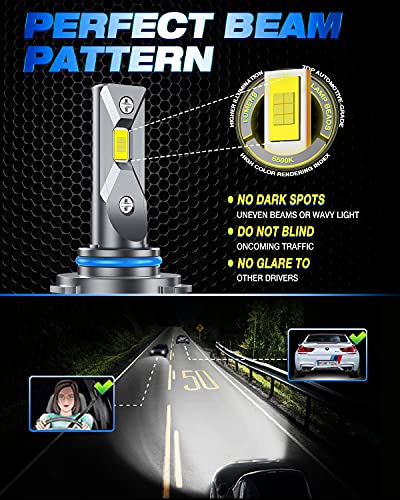 Fahren Forenner 9006/Hb4 Led Headlight Bulbs, 16000 Lumens 400% Brighter Led Headlight Conversion Kit, 6500K 10 Min Installation, Halogen Replacement, Pack Of 2 #TOP2