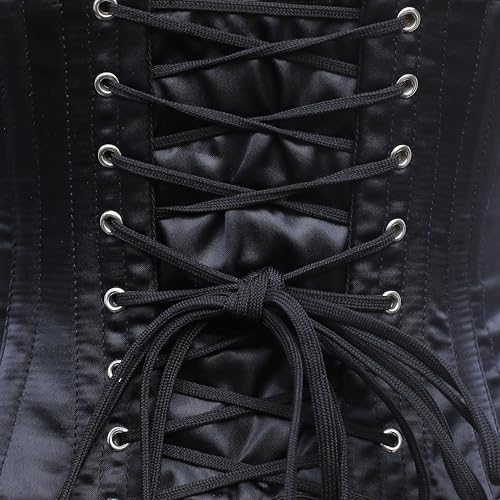 Cincnher Women's Waspie Corset Underbust Waist Training Steel Boned Corset3