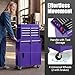 Goplus Rolling Tool Chest, 5-Drawer Tool Box Organizer w/Lockable Wheels & Sliding Drawers & Detachable Top & Adjustable Shelf, Tool Storage Cabinet for Garage Workshop
