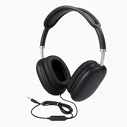 Fone de Ouvido com Fio Headphone Estéreo 1079 Plug and Play Microfone HD, Leve e Confortável, ideal para Home Office Reuniões Estudo Música Chamadas