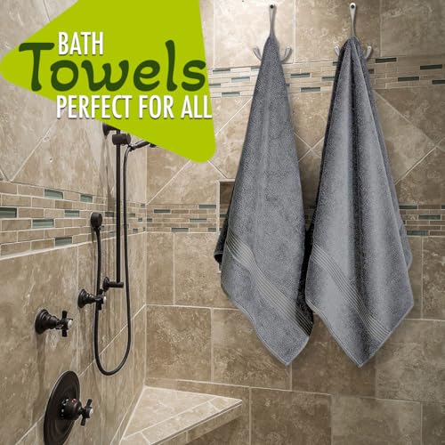 Serviettes de bain super absorbantes 700 g/m² en coton - 6
