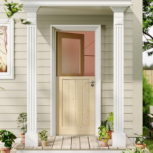 Lakenyon Exterior Dutch Door, 32" x 80", 1-Lite Tempered Frsted