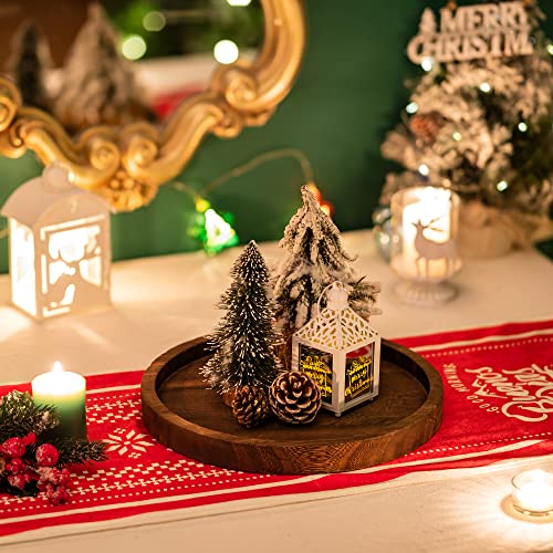 Hanobe Round Wood Tray Candle: Rustic Decorative Candle Holder Wooden Whitewash Pillar Stand Farmhouse Tea Light Plate Base for Living Room Coffee Table Centerpiece for Kitchen Counter Decor - Cosy Home Interiors Hanobe Round Wood Tray Candle: Rustic Decorative Candle Holder Wooden Whitewash Pillar Stand Farmhouse Tea Light Plate Base for Living Room Coffee Table Centerpiece for Kitchen Counter Decor - Image 8