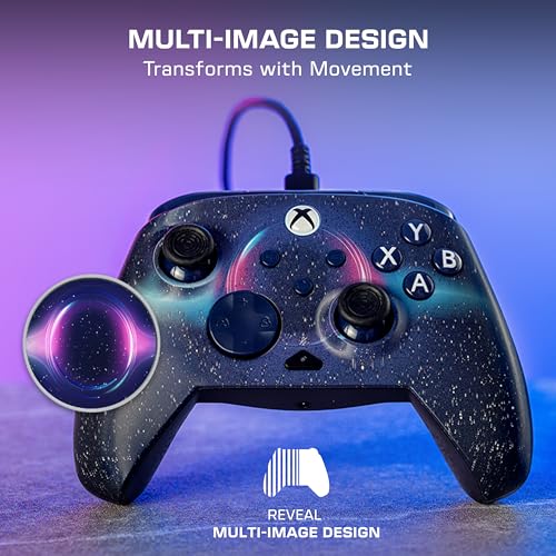 Image of Turtle Beach Rematch Advanced Wired Gaming Controller for Xbox & PC | Xbox Series X|S, Xbox One, PC, 2 Remappable Buttons, Hall-Effect Triggers, Audio Controls, Image Shifting Design, Dark Cosmos