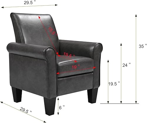 Miniatura 3 de FRITHJILL Silla tapizada para sala de estar, cómoda silla de sofá individual para oficina en casa