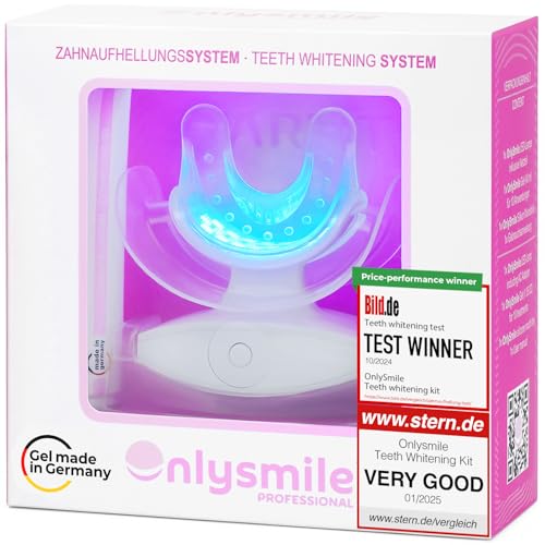 Onlysmile Teeth Whitening Kit for White Teeth | All in One Cosmetic Tooth Bleaching Kit | Bleaching Set with Instant Effect | Teeth Cleaning | Ideal for Sensitive Teeth | Direct from The Manufacturer
