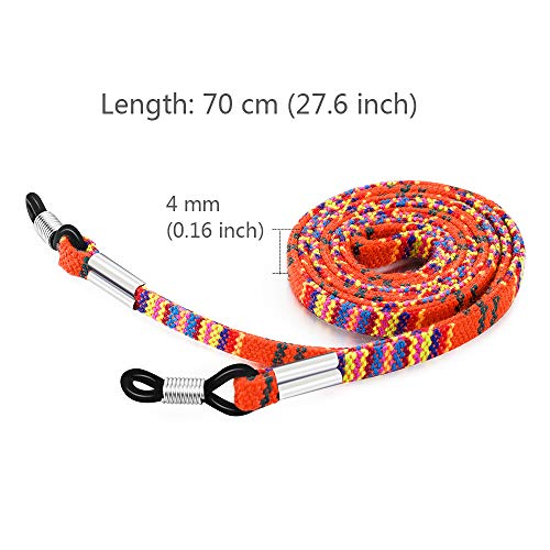 Jurxy 6 stuks brillenkettingen, grof katoen, brillenketting, sportbrilbanden in kettingen, brillen, halssnoer… - Image 4