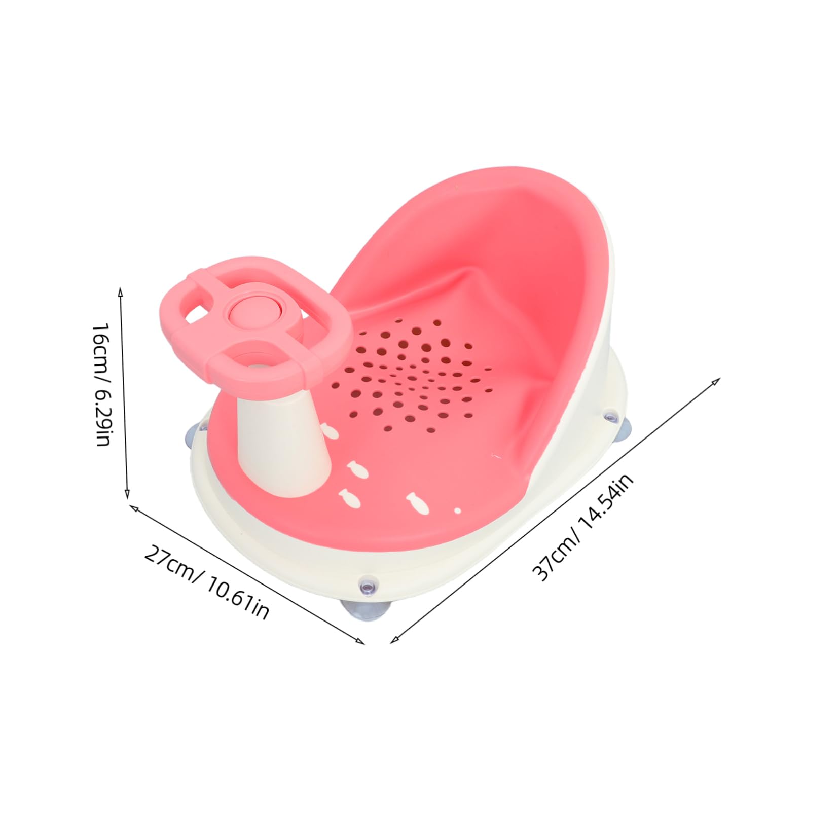 TOYANDONA Sitz für Babybadewanne mit Saugnapf Rutschfestem Design Verstellbarer Höhe und Schnellem Ablaufsystem für Hygiene und Komfort