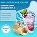 FKBAightccy CO2 Adapter Refills Connector Kit for Sodastream Refill Bottle Thread CGA320 to TR21-4 Connector Adapter Replacement Accessories for Home Use for Sodastream Machine Tank (Gold)
