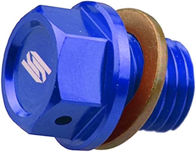 SCAR Magnetic Oil Drain Plug Bolt compatible with YAMAHA YZ YZX YZF WRF YZFX YFZR 125 250 450 01-25 FANTIC - Blue