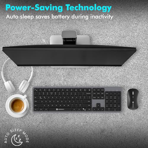 Image of Portronics Key4 Combo 2.4GHz Wireless Keyboard Mouse Set I Noiseless I Multi-Media Shortcut Key Function(Grey)