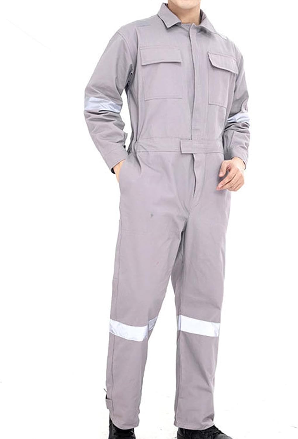 Thatrich Hi Vis Overalls for Men Women Long Sleeve One Piece Jumpsuits Insulated Coveralls Loose Casual Fall Winter Workwear