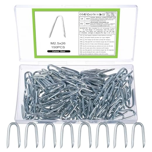 Pack of 150 Steel U Nails for Gardens