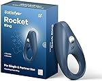 Satisfyer Rocket Ring Anillo de pene | Silicona | Anillo retardante con 10 modos de vibración | Recargable | Anillo pene para hombres y parejas | Efecto de congestión intenso retardante | Impermeable