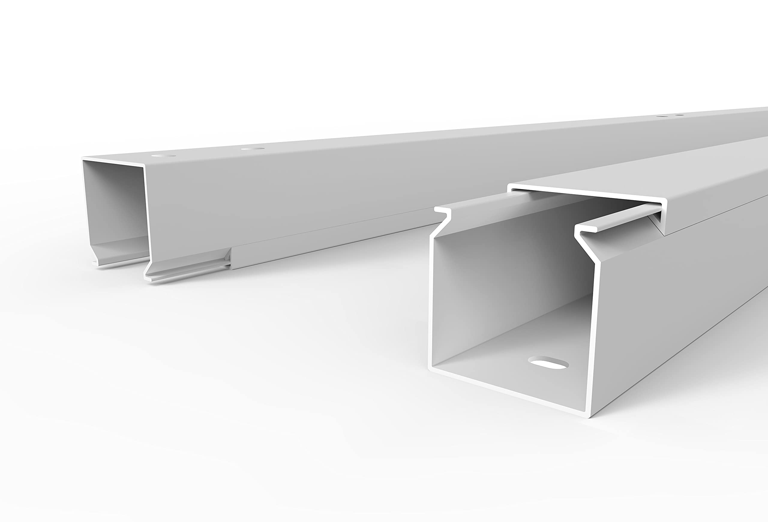SCOSKK38 10 m Kabelkanal (L x B x H 2000 x 25 x 25 mm, PVC, Kabelleiste, Schraubbar) weiß