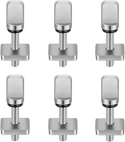 6 tornillos de aleta para tabla de surf, sin herramientas, tornillo de aleta de pulgar de acero inoxidable para SUP Surf Longboard Paddleboard y