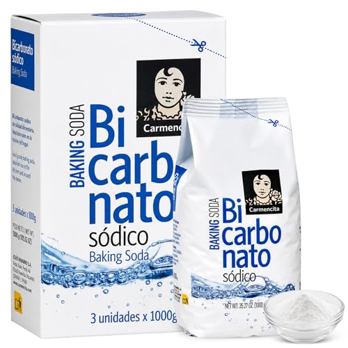 Bicarbonato de sodio alimenticio, Ayuda a reducir la acidez estomacal, Utilizado como diluyente de colorantes y en la confitería, bollería, repostería y galletas, Contiene 3 Unidades de 1000 gr