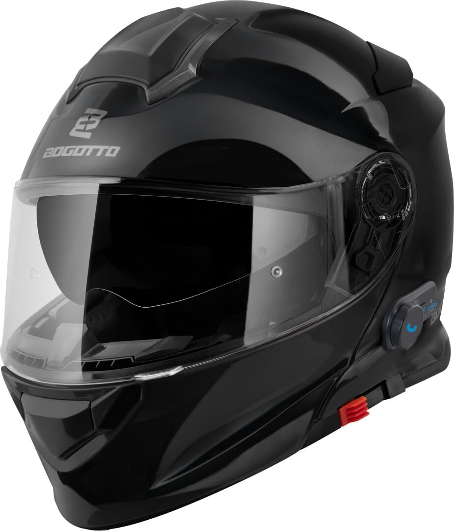 Bogotto H271 BT Bluetooth Klapphelm, schwarz, 2XL