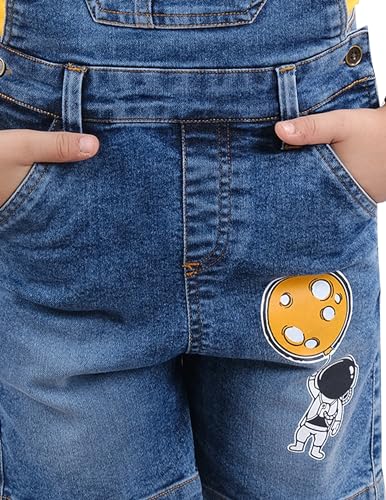 Image of KiddoPanti Boys Denim Dungaree Shorts