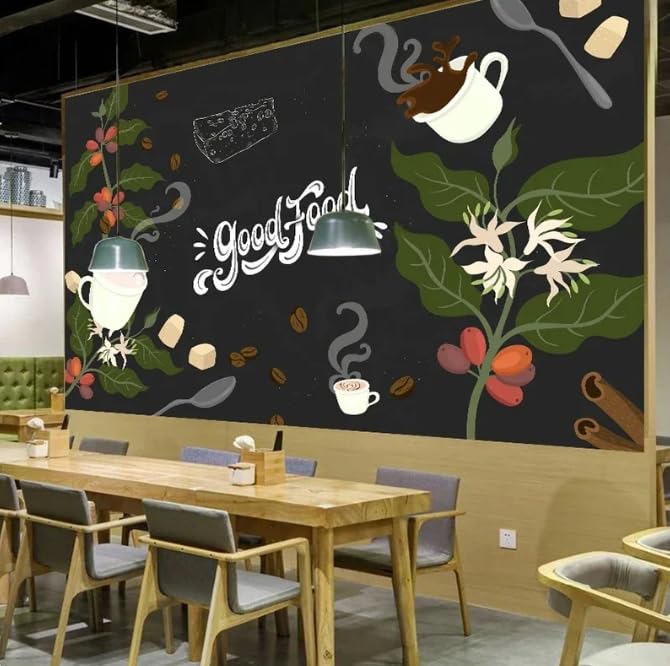 Papier peint photo gourmet café 200x140 cm décor mural de restaurant moderne