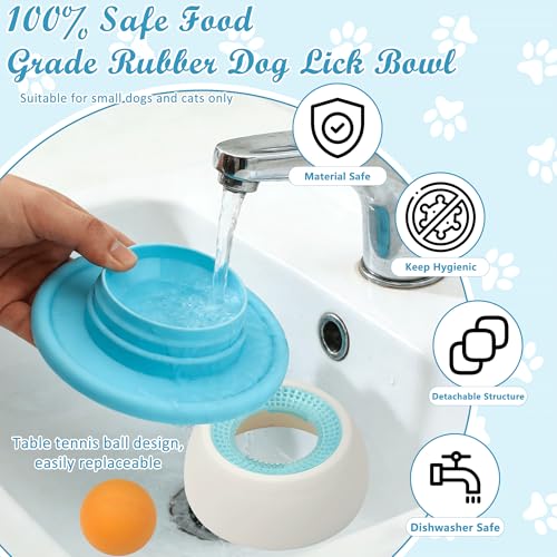 Schleckball Hund, Kleine Leckspielzeug Hund Dog Lick Sphere Schleckmatte mit Saugnäpfen, Leckball Kleine Für Welpen Katzen Langsames Fressen, Fördert Geistige Aktivität Und Natürliches Suchverhalten