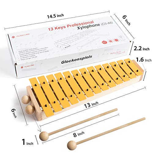 image for MUSICUBE 13 Keys Xylophone for Kids Wooden Xylophone Musical Instrumen