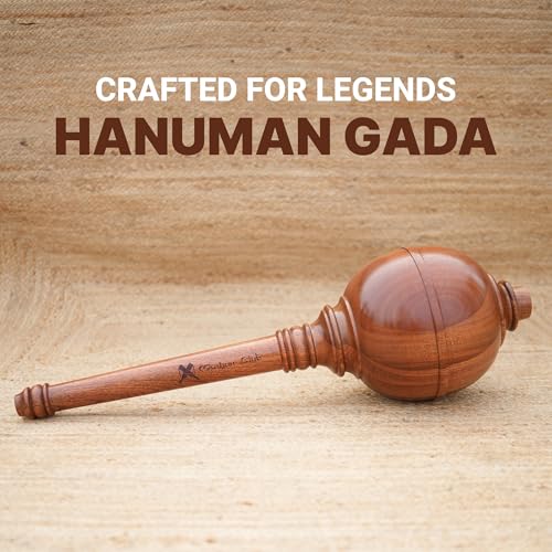 Image of Premium Hanuman Gada for Strength Training & Mobility | Handcrafted African Mahogany Mace | As Seen on Shark Tank India! | Ancient Indian Fitness Tool (4-5 kg)