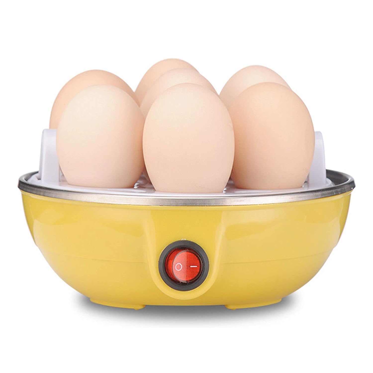 SWISSLAND 7 Egg Capacity Electric Egg Cooker for Boiled Eggs, Poached Eggs, Scrambled Eggs, or Omelettes,Electric Egg Cooker, Boiler for Eggs, Poached, Scrambled, Omelettes