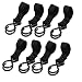 Aexit 8pcs 11lb Civil Equipment Hardware Accessories Capacity Adjustable Hook Loop Closure Stroller Hanger Black Model:74as480qo598