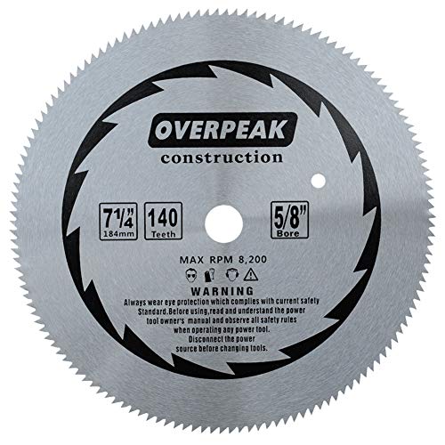 Buy OVERPEAK 71/4Inch Circular Saw Blade 140 Tooth Plywood Cutting