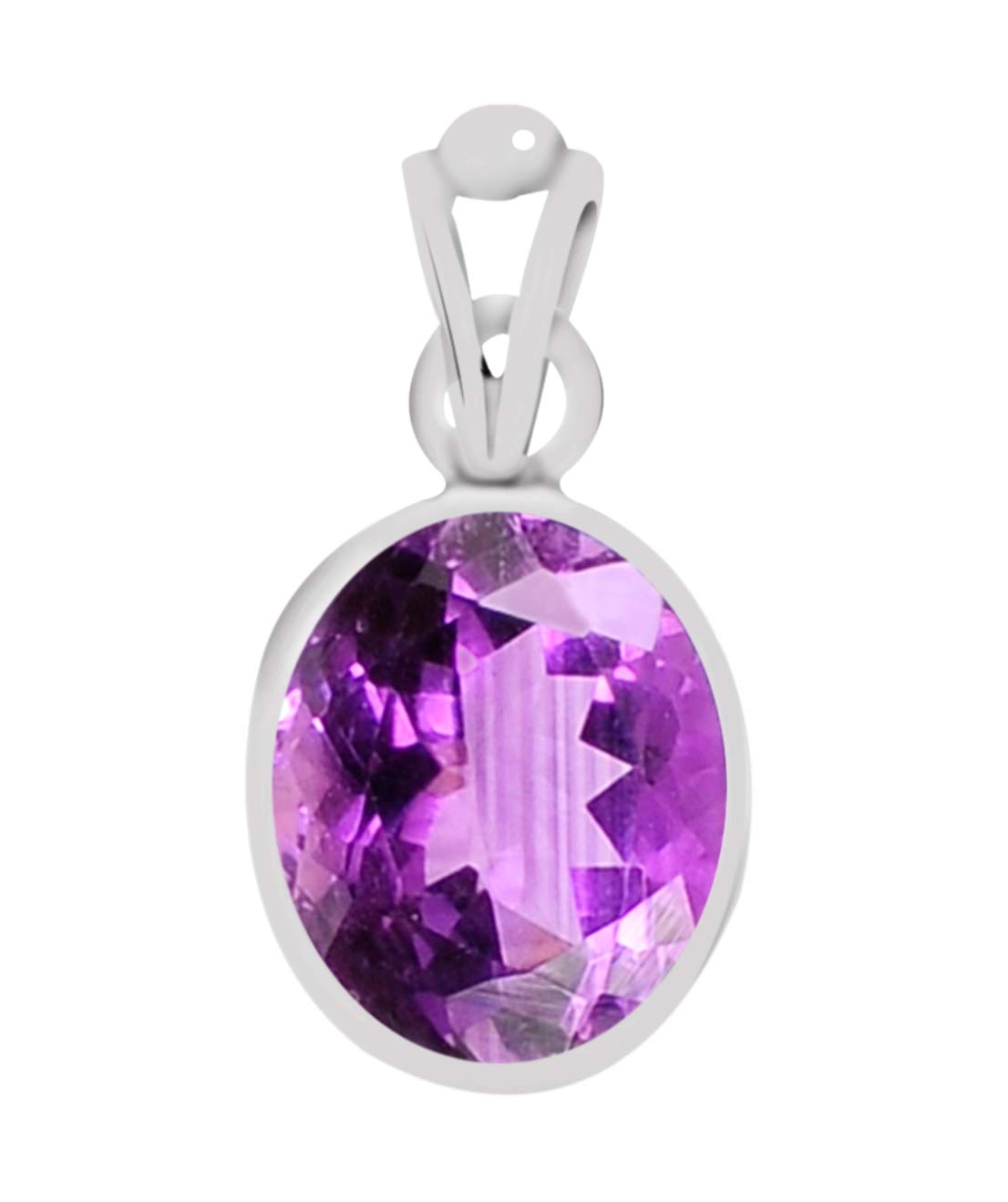 Certified Amethyst (Katela) 6.5cts or 7.25ratti Original Stone Silver Pendant for Men & Women-image-24