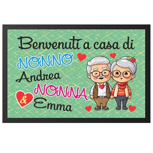 STAMPATEK Zerbino Personalizzato Festa Dei Nonni, Tappeto D'Ingresso...