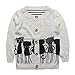 eTree Boys' Girls' Cashmere Cat Pattern Round Collor Cardigan Sweater 3-7 Years