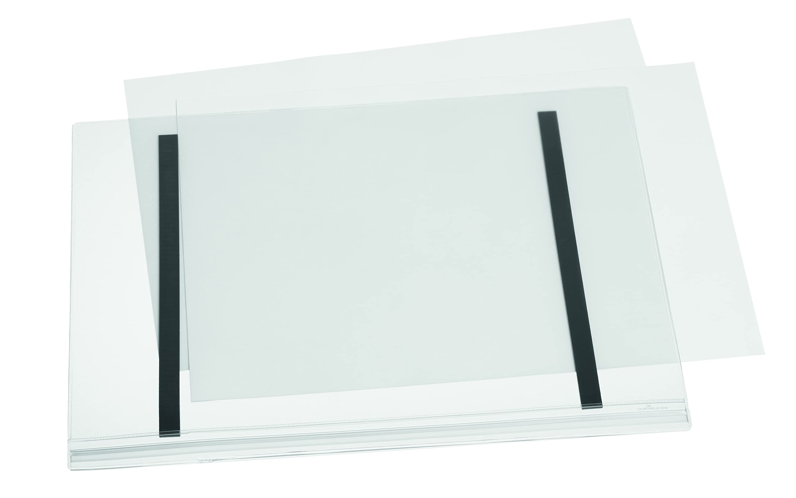 DURABLE Magnetic Water-Resistant Sign Holder - Tabloid Size 11.7 X 16.5 in Protective Display Pockets, Securely Display Important Documents Outdoors or in Humid Areas, Anti -Glare (Pack of 5)