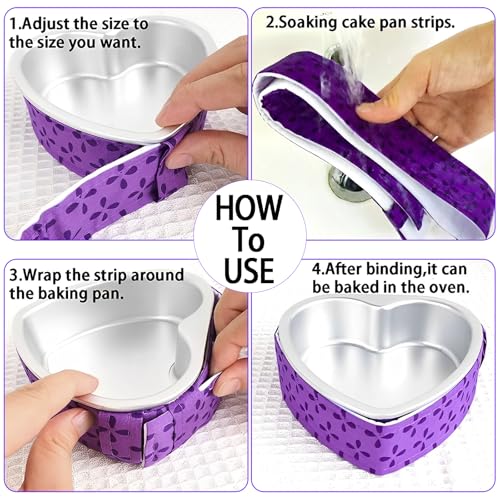 Bandes de cuisson gâteau résistantes à la chaleur - Qualité durable lot de 8 - 5