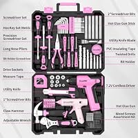 GRENPRO 188PCS Pink Cordless Drill Tool Set For Women Tool Kit For Home Box — image 2