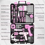188PCS Pink Cordless Drill Tool Set For Women Tool Kit For Home Box - Image 2