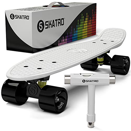White Panda (White Panda) - Skatro - Mini Cruiser Skateboard. 60cm x 15cm Retro Style Plastic board Comes Complete（Amazon）