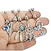 ORAZIO 5PCS 14G Belly Button Ring for Women Stainless Steel Dangle Navel Rings Screw Body Piercing