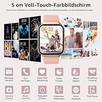 Smartwatch Damen Herren, 1,96" HD 2026 Fitnessuhr Smart Watch mit Telefonfunktion, 115+ Sportmodi Schrittzähler Armbanduhr, Herzfrequenz SpO2 Schlafmonitor, IP68 Wasserdicht Sportuhr für Android iOS – Ansicht 2